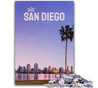 1000 Pieces Jigsaw Puzzle for Adults& Teens Visit San Diego Adult Puzzles,Family Game Stress Reliever Difficult Challenge Suitable for Couples (26x38cm)