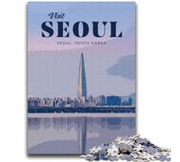 1000 Pieces Jigsaw Puzzle for Adults& Teens Visit Seoul for Educational Game Challenge Toy Unique Home Decor And Gifts (size 38x52cm)