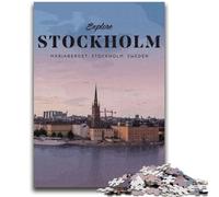 1000 Pieces Jigsaw Puzzle For Adults Teens Visit Stockholm Teenager Jigsaw,Classic Educational Games Beautiful Decoration (50x75cm)