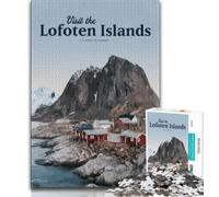 1000 Pieces Jigsaw Puzzle for Adults& Teens Visit The Lofoten Islands,Educational Games Home Decoration Educational Game for Birthday,Chrismas (75x50cm)