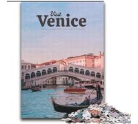 1000 Pieces Jigsaw Puzzle for Adults& Teens Visit Venice Decompressing Intellectual Educational Toy Secret Santa Gifts (38x52cm) 1000pcs