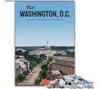 1000 Pieces Jigsaw Puzzle for Adults& Teens Visit Washington DC Decompressing Intellectual Educational Toy Secret Santa Gifts (50x75cm) 1000pcs