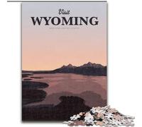 1000 Pieces Jigsaw Puzzle For Adults Teens Visit Wyoming, Educational Games Home Decoration Is Ideal As A Gift for The Whole Family 26x38cm