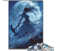 1000 Pieces Jigsaw Puzzle for Adults& Teens Warrior Under The Moon,Challenging To Complete But Fun And Humorous Unique Birthday And Gifts 50x75cm