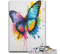 1000 Pieces Jigsaw Puzzle for Adults& Teens Watercolor Butterfly 1000 Pieces for Adults,Challenging Game Toys Wall Decoration Unique Birthday And Xmas Gifts (38x26cm)