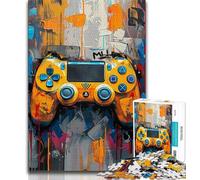 1000 Pieces Jigsaw Puzzle for Adults& Teens Watercolor Game Controller,Challenging To Complete But Fun And Humorous Birthday Present,Gifts,Wall Art 75x50cm