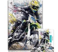 1000 Pieces Jigsaw Puzzle For Adults Teens Watercolor Motorcycle,Family Entertainment Toys Is Ideal As A Gift for The Whole Family 50x75cm