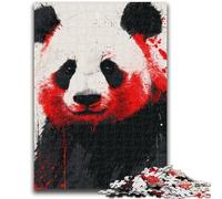 1000 Pieces Jigsaw Puzzle for Adults& Teens Watercolor Panda, Family Activity Unique Home Decor And Gifts for Ages 14+ 26X38CM