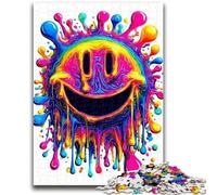 1000 Pieces Jigsaw Puzzle for Adults& Teens Watercolor Smile Logo Teenager Puzzles,Learning Educational Toys Family Games Unique Birthday And Gifts (50x75cm)