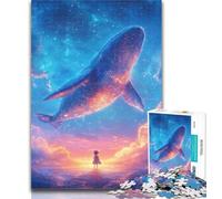1000 Pieces Jigsaw Puzzle for Adults& Teens Whale Jumping Out 1000 Piece Puzzle,with Matching Poster And Trivia Sheet for Ages 14+ 50x75cm