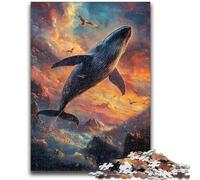 1000 Pieces Jigsaw Puzzle for Adults& Teens Whales at Sunset Puzzles for Teenagers,Vibrant And Unique Design Relaxing & Challenging Puzzle Experience (75x50cm)
