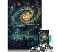 1000 Pieces Jigsaw Puzzle For Adults Teens Whales in Space,Help The Brain Exercise Addictive Toys to Cultivate Patience Wall Decoration (38x26cm)