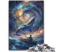1000 Pieces Jigsaw Puzzle for Adults& Teens Whales in Space Learning Educational Toys Family Games Gifts for Friends And Family 50x75cm