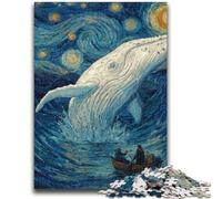 1000 Pieces Jigsaw Puzzle for Adults& Teens Whales in The Starry Sky Challenging Game And Family Play A Work of Art for Age 14 50X75CM
