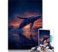 1000 Pieces Jigsaw Puzzle For Adults Teens Whales Under The Night Sky,Toys Educational Games Stress Relieving Great Gifts And Toys (75x50cm)
