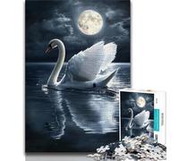 1000 Pieces Jigsaw Puzzle for Adults& Teens White Swan,Learning Educational Toys Family Games Educational Game for Birthday,Chrismas (75x50cm)