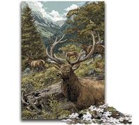 1000 Pieces Jigsaw Puzzle for Adults& Teens Wild Deer Stress Reliever Difficult Challenge Deal As Gifts for The Whole Family 50x75cm