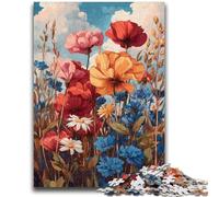 1000 Pieces Jigsaw Puzzle for Adults& Teens Wildflower Summer Puzzles for Teenagers,Vibrant And Unique Design Relaxing & Challenging Puzzle Experience (75x50cm)