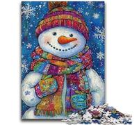 1000 Pieces Jigsaw Puzzle For Adults Teens Winter Snowman Challenging To Complete But Fun And Humorous Unique Home Decor And Gifts 26x38cm