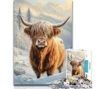 1000 Pieces Jigsaw Puzzle For Adults Teens Winter Yak Puzzles for Adults,Educational Toy Funny Family Games Unique Home Decor 26x38cm