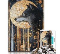 1000 Pieces Jigsaw Puzzle For Adults Teens Wolf Art Puzzles for Adults,Stress Reliever Staycation Kill Time Wishlist with Santa Claus 38x26cm