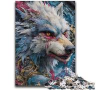 1000 Pieces Jigsaw Puzzle for Adults& Teens Wolf Face 1000 Pieces for Teenagers,Brain Teaser - Birthday Gift for Men (75x50cm)