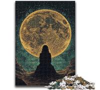 1000 Pieces Jigsaw Puzzle For Adults Teens Woman Under The Moon Challenging To Complete But Fun And Humorous Unique Home Decor And Gifts 50x75cm