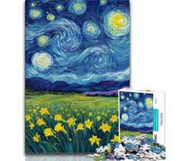 1000 Pieces Jigsaw Puzzle For Adults Teens Yellow Lilies in The Night Sky Puzzles for Adults,Stress Reliever Staycation Kill Time Wishlist with Santa Claus 38x26cm