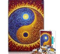 1000 Pieces Jigsaw Puzzle For Adults Teens Yin And Yang,Stress Reliever Difficult Challenge Every Piece Is Unique - Challenging Family Fun Game 50x75cm