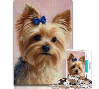 1000 Pieces Jigsaw Puzzle for Adults& Teens Yorkshire Terrier,Challenging To Complete But Fun And Humorous Unique Birthday And Gifts (75x50cm)