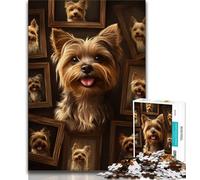 1000 Pieces Jigsaw Puzzle For Adults Teens Yorkshire Terrier Collage,Learning Educational Toys Family Games Unique Birthday And Gifts (75x50cm)