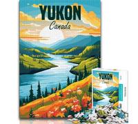 1000 Pieces Jigsaw Puzzle for Adults& Teens Yukon Canada,Educational Games Home Decoration Educational Game for Birthday,Chrismas (75x50cm)