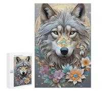 1000 Pieces Jigsaw Puzzle for Adults - The Noble Wolf Picture Prints Mexican Wolf Painting Artwork Funny Jigsaw Puzzles Learning & Funny Educational Toys Gift 70 * 100cm