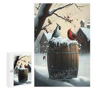 1000 Pieces Jigsaw Puzzle for Adults - Winter Christmas Bird Funny Family Interactive for Puzzles Club Decor Or Gifts for Friends 50 * 70cm