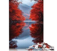 1000 Pieces Jigsaw Puzzle for Teenagers Autumn Reflections Jigsaw Puzzles Aldults Puzzle Paper Jigsaws Decompression Game Toy Puzzles 38x26cm/1000pcs
