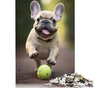 1000 Pieces Jigsaw Puzzle French Bulldog Animal Ball Jigsaw Puzzles for Adults Paper Board Puzzles Challenging Game 1000pcs (75x50cm)