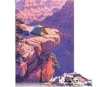 1000 Pieces Jigsaw Puzzle Grand Canyon Camp Jigsaw Puzzles for Adults Wooden Board Puzzles Challenging Game 1000pcs (75x50cm)