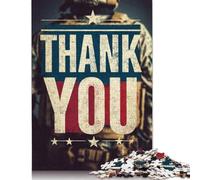 1000 Pieces Jigsaw Puzzle Grateful for Service Square Puzzle for for Adults Children, Wooden Puzzle Game 1000pcs (75x50cm)
