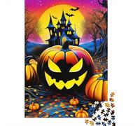 1000 Pieces Jigsaw Puzzle Halloween Pumpkin Jigsaw Puzzles for Adults Paper Board Puzzles Challenging Game 1000pcs (38x26cm)