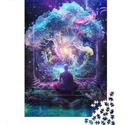 1000 Pieces Jigsaw Puzzle Midnight Garden Square Puzzle for for Adults Children, Paper Puzzle Game 38x26cm/1000pcs