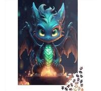 1000 Pieces Jigsaw Puzzle of Adult Baby Dragon Neon Paper Puzzle Educational Intellectual Jigsaws Fun Family Game 1000pcs (38x26cm)