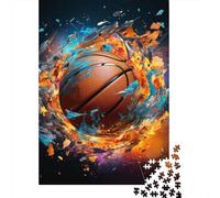 1000 Pieces Jigsaw Puzzle of Adult Basketball Wooden Puzzle Educational Intellectual Jigsaws Fun Family Game 1000pcs (75x50cm)