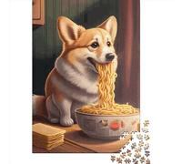 1000 Pieces Jigsaw Puzzle of Adult Corgi Dog Paper Puzzle Educational Intellectual Jigsaws Fun Family Game 1000pcs (38x26cm)