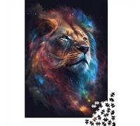 1000 Pieces Jigsaw Puzzle of Adult Cosmic Space Lion Wooden Puzzle Educational Intellectual Jigsaws Fun Family Game 1000pcs (75x50cm)