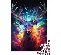 1000 Pieces Jigsaw Puzzle of Adult Deer Paper Puzzle Educational Intellectual Jigsaws Fun Family Game 1000pcs (38x26cm)