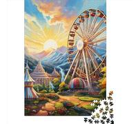 1000 Pieces Jigsaw Puzzle of Adult Ferris Wheel Paper Puzzle Educational Intellectual Jigsaws Fun Family Game 1000pcs (38x26cm)