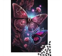 1000 Pieces Jigsaw Puzzle of Adult Flower Butterfly2 Wooden Puzzle Educational Intellectual Jigsaws Fun Family Game 1000pcs (75x50cm)