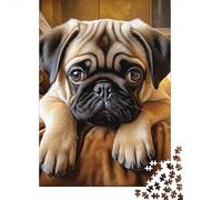 1000 Pieces Jigsaw Puzzle of Adult French Bulldog Paper Puzzle Educational Intellectual Jigsaws Fun Family Game 1000pcs (38x26cm)
