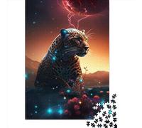 1000 Pieces Jigsaw Puzzle of Adult Jaguar on Mars Paper Puzzle Educational Intellectual Jigsaws Fun Family Game 1000pcs (38x26cm)