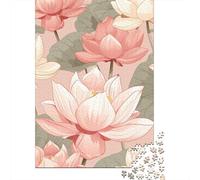1000 Pieces Jigsaw Puzzle of Adult Lotus Wooden Puzzle Educational Intellectual Jigsaws Fun Family Game 1000pcs (75x50cm)
